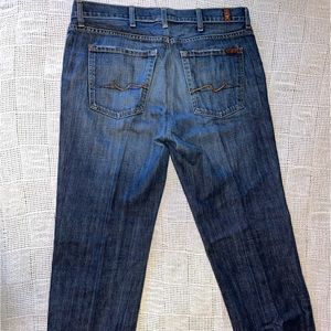 7 For All Mankind blue jeans.